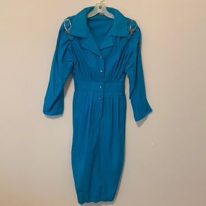 Vintage 1980’s Teal Dress